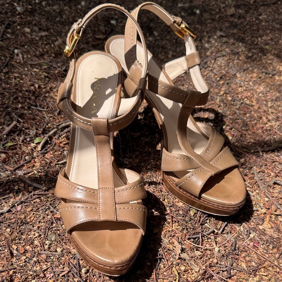 Prada Tan Leather Sandals - Picture 1 of 9